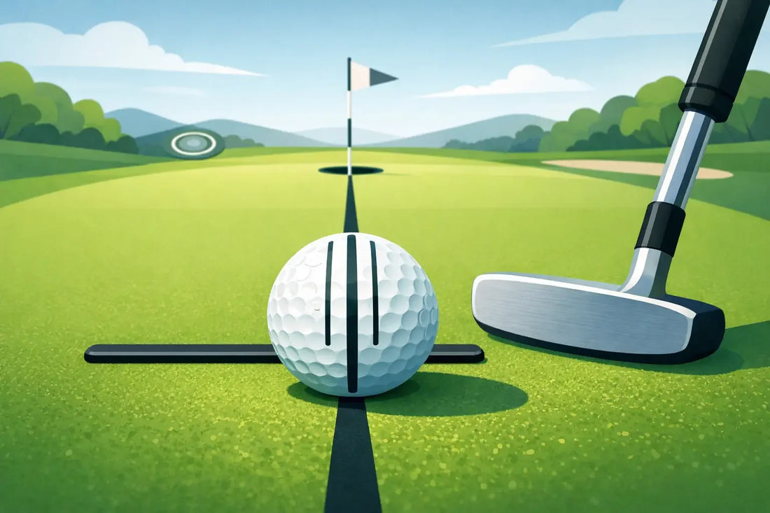 Golf Ball Line Alignment for Better Putts