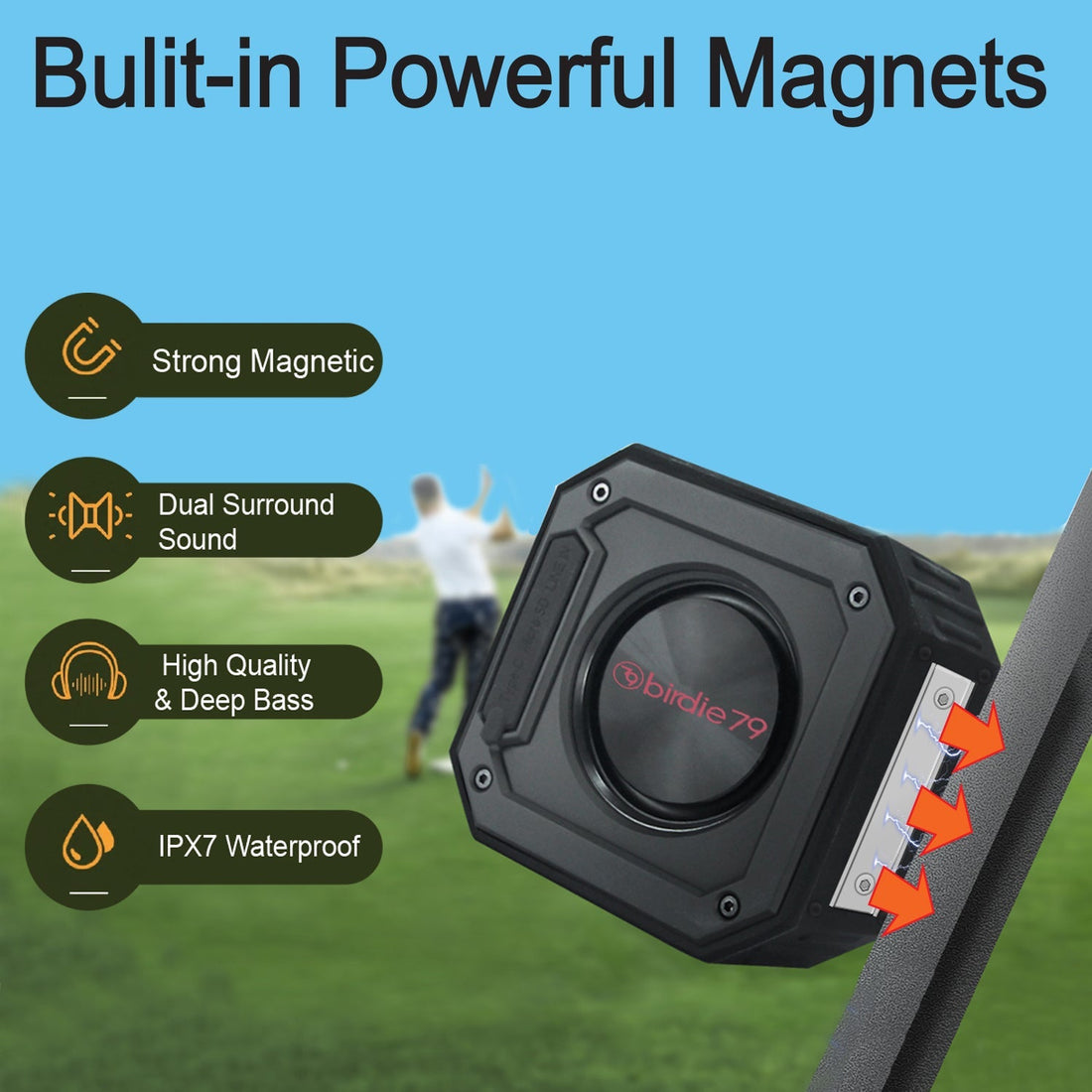Make Every Round More Enjoyable with the Birdie79 Golf Cart Bluetooth Speaker