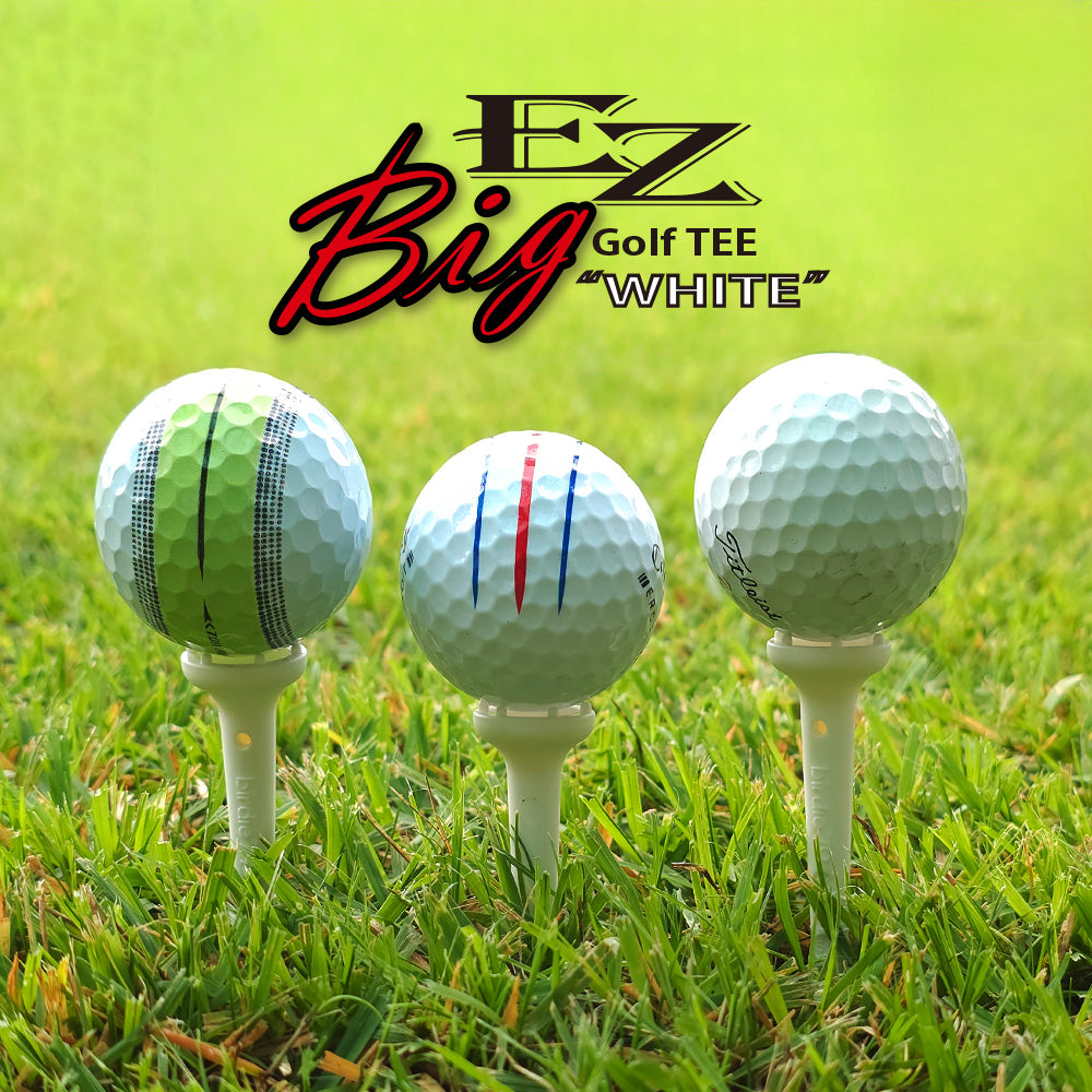 Big Easy White Golf Tee (12 Tees + 12 Stoppers)