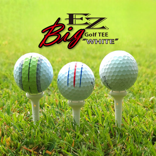 Big Easy White Golf Tee (12 Tees + 12 Stoppers)
