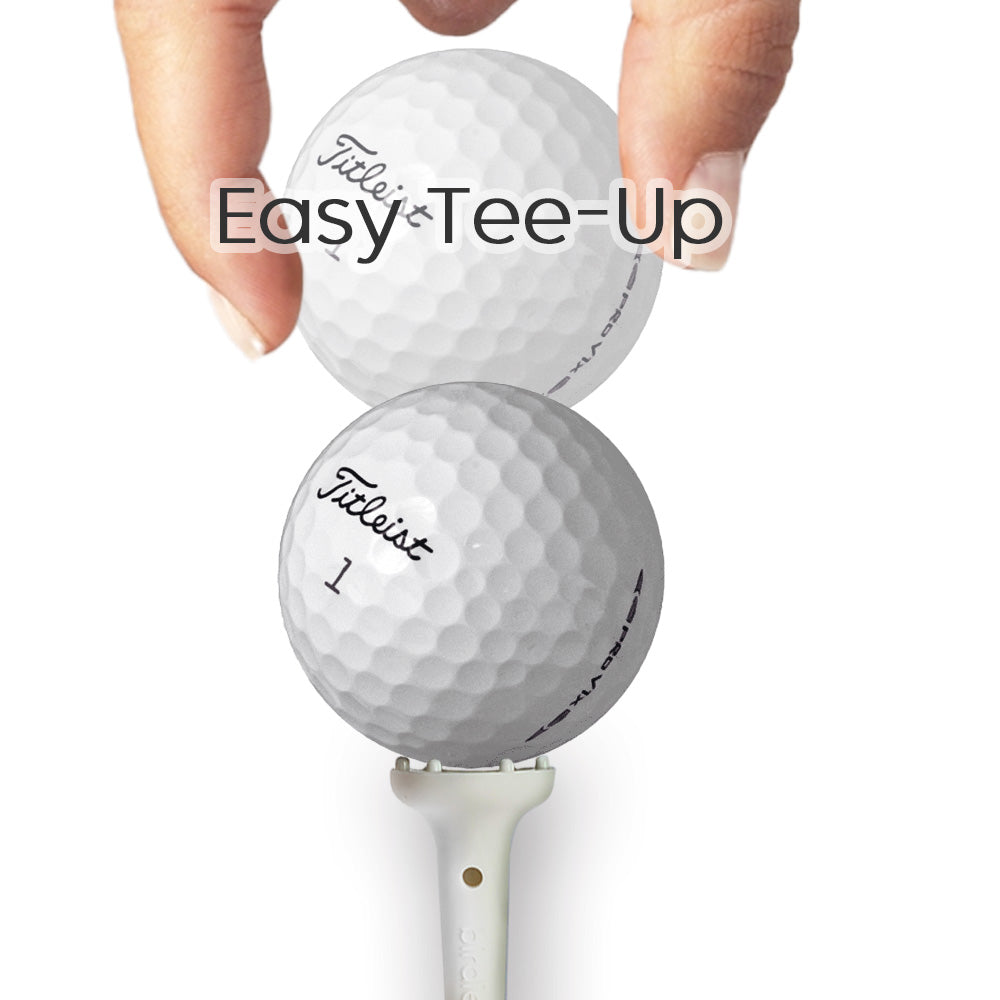 Big Easy White Golf Tee (12 Tees + 12 Stoppers)