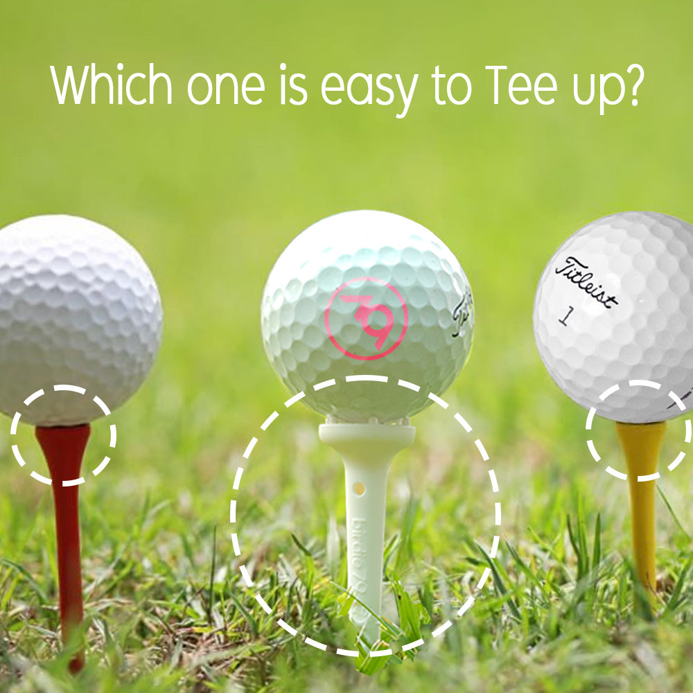 Big Easy White Golf Tee (12 Tees + 12 Stoppers)