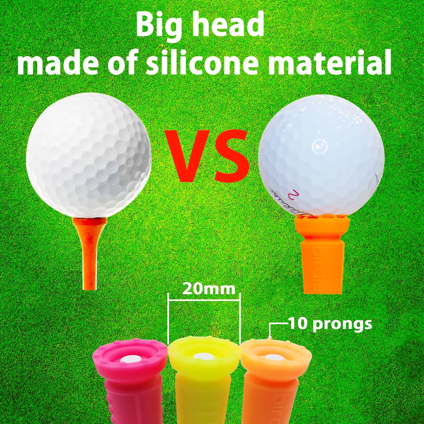 Big Head Short King Golf Tee[3 Colors]
